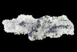 Purple Fluorite Crystals with Quartz and Calcite - China #146642-1